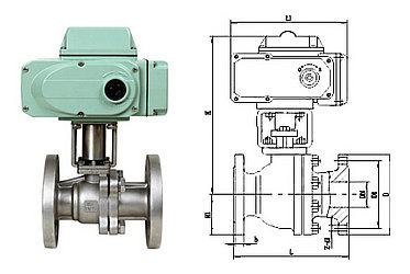 電動法蘭球閥結(jié)構(gòu)圖